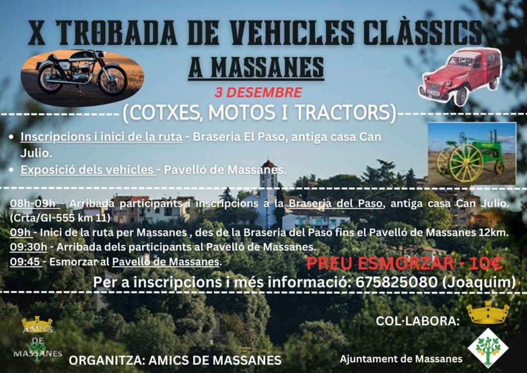 X trobada de vehicles clàssics a Massanes